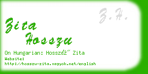 zita hosszu business card